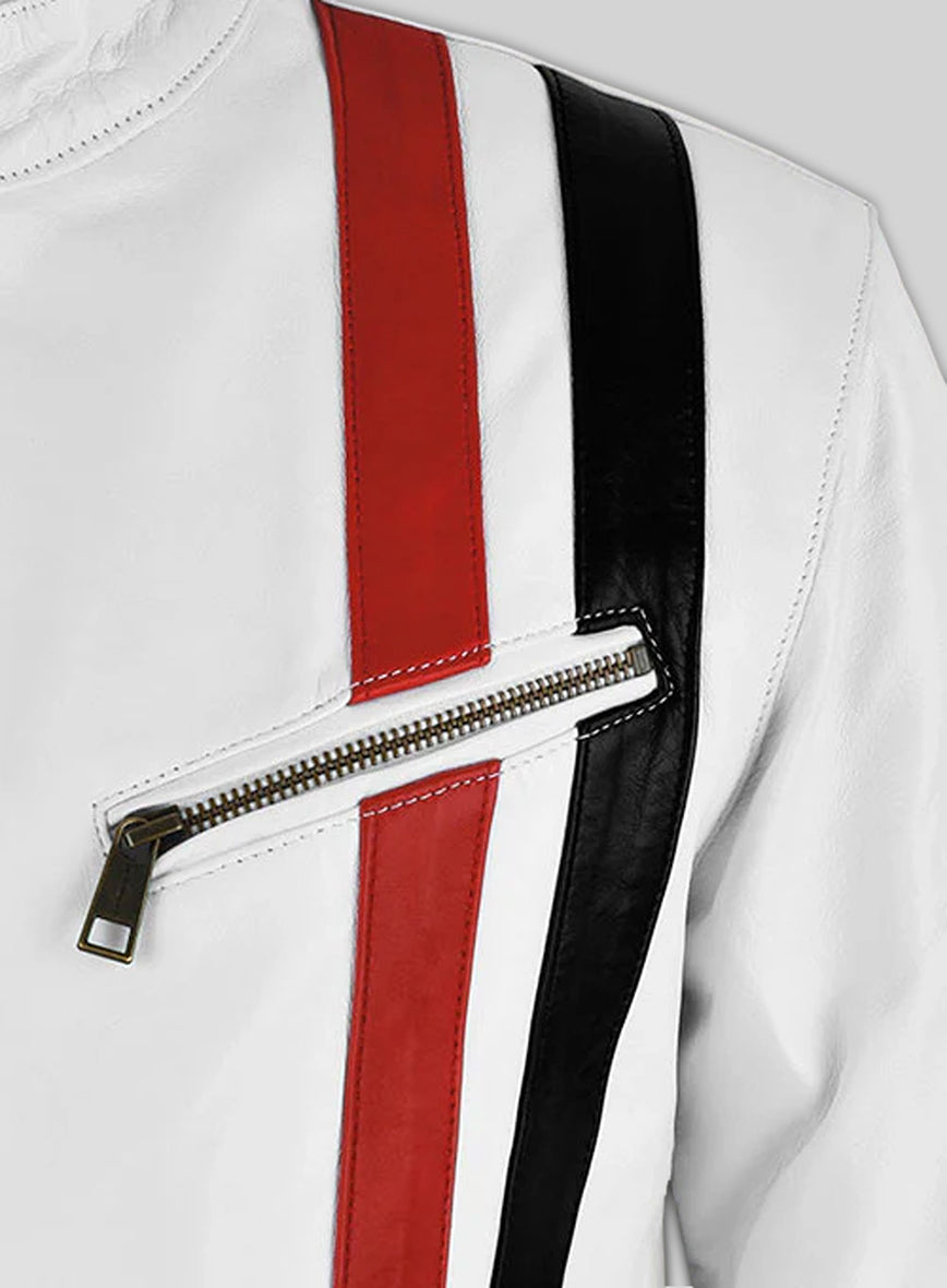 White Leather Jacket #97
