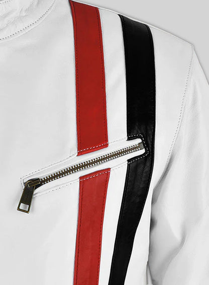 White Leather Jacket #97