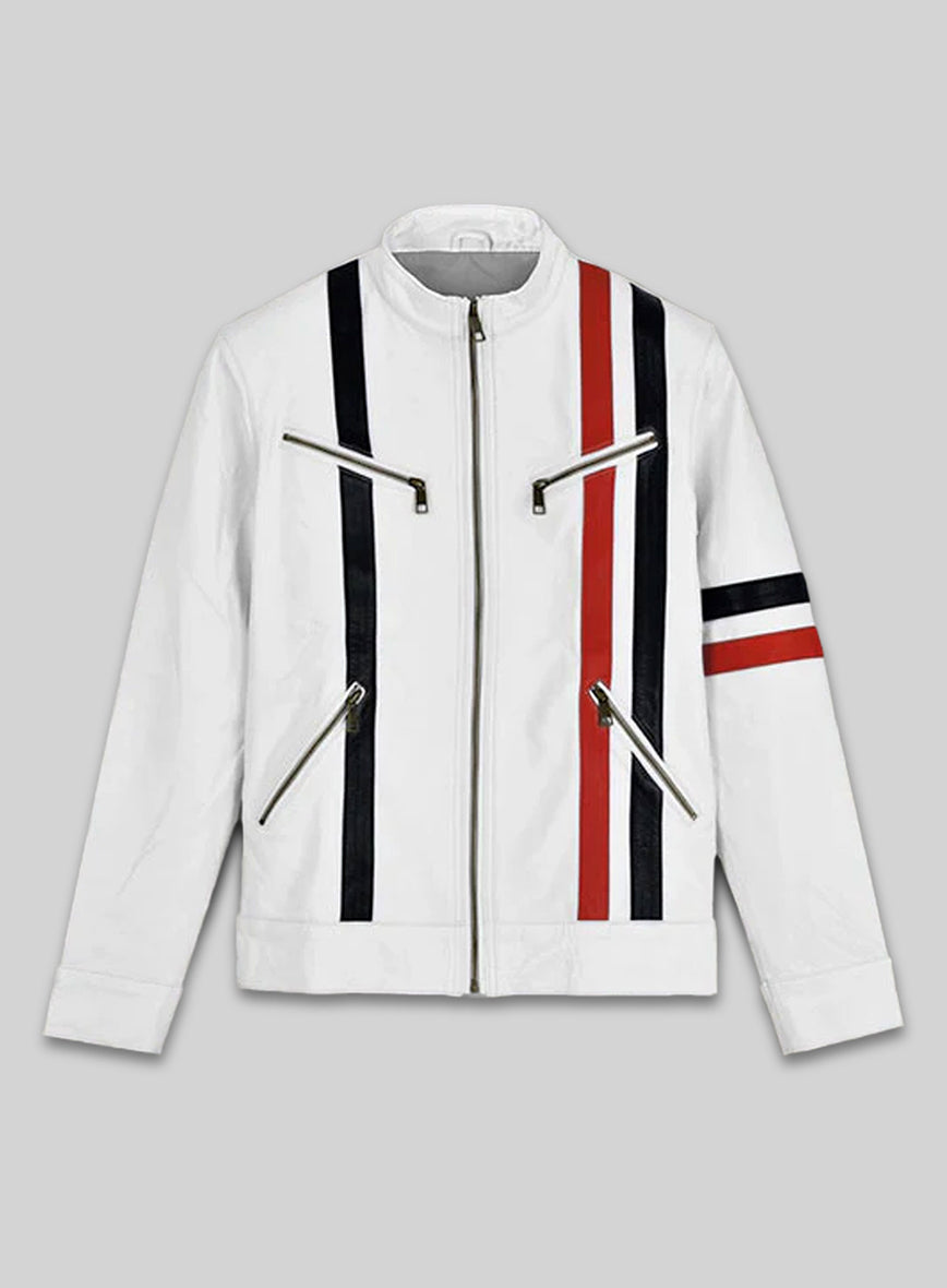 White Leather Jacket #97