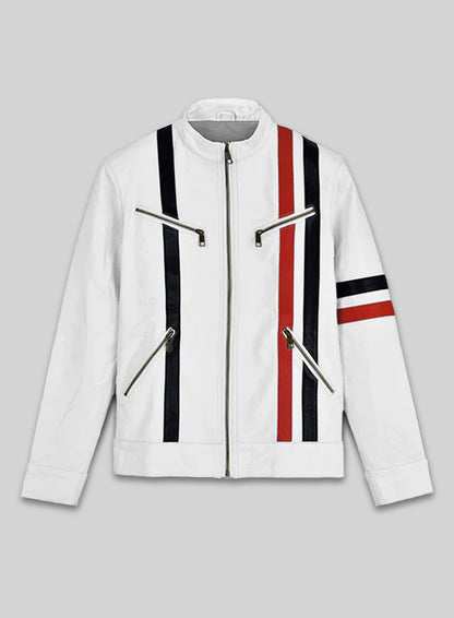 White Leather Jacket #97