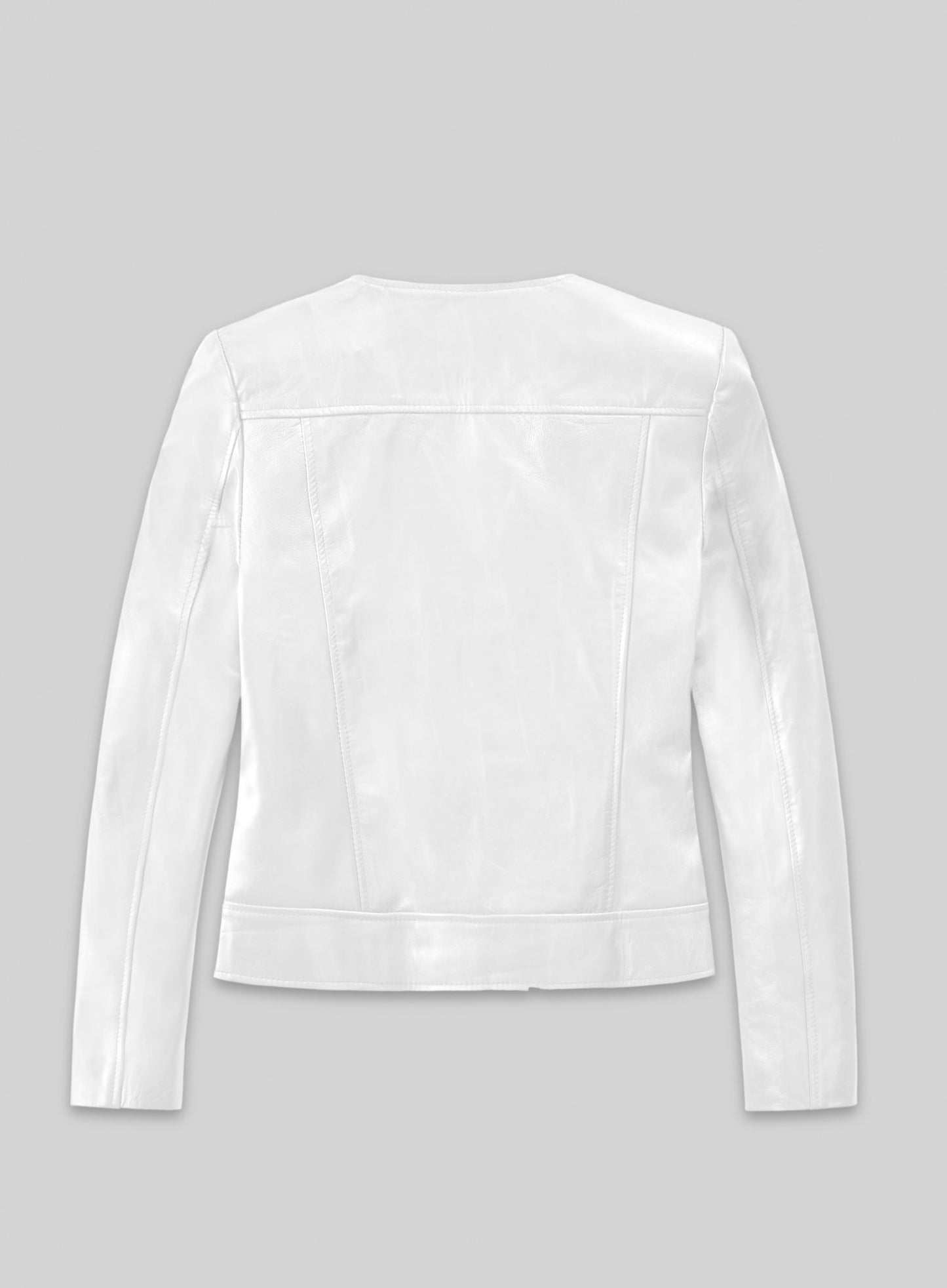 White Leather Jacket # 237