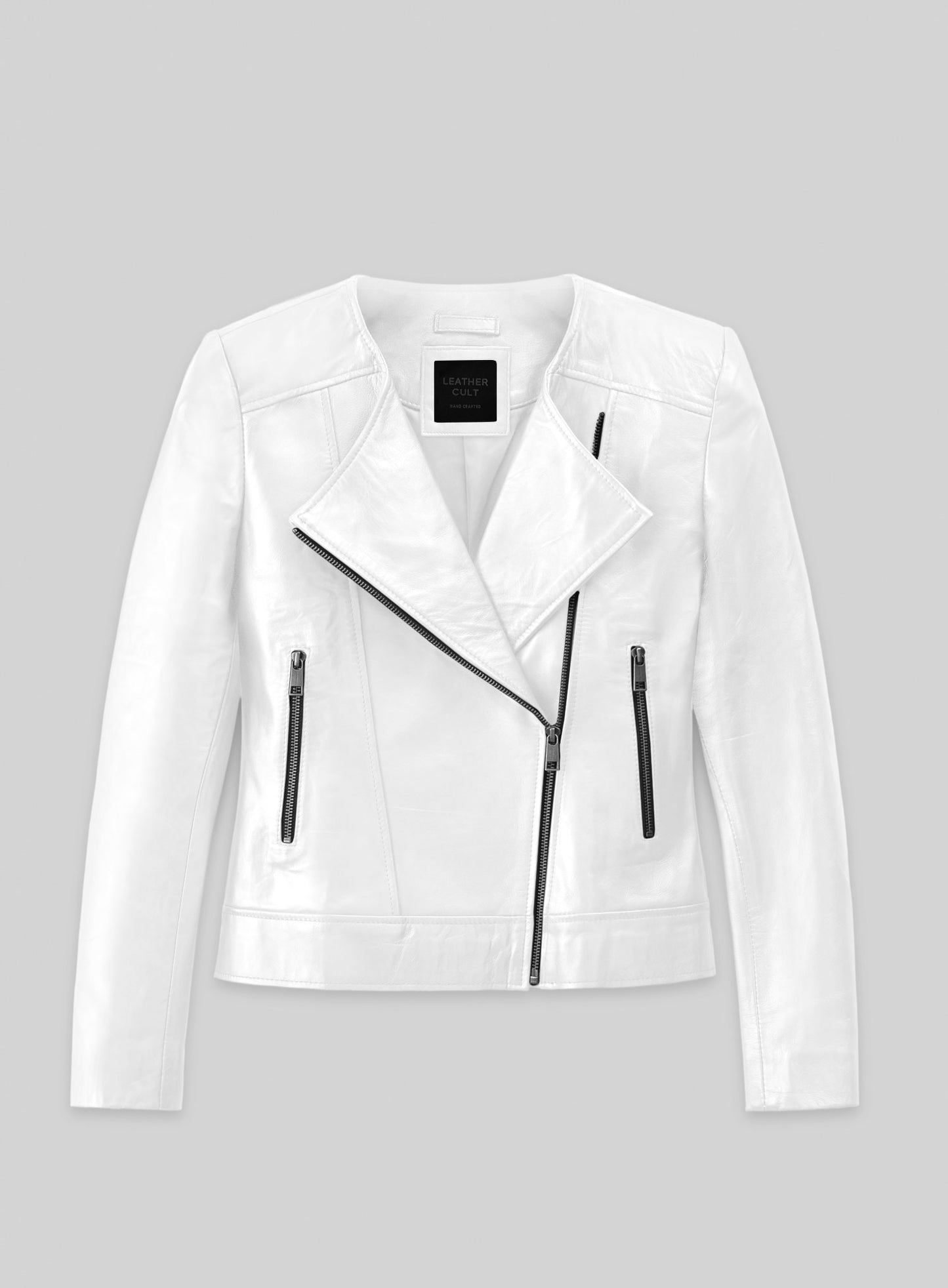 White Leather Jacket # 237