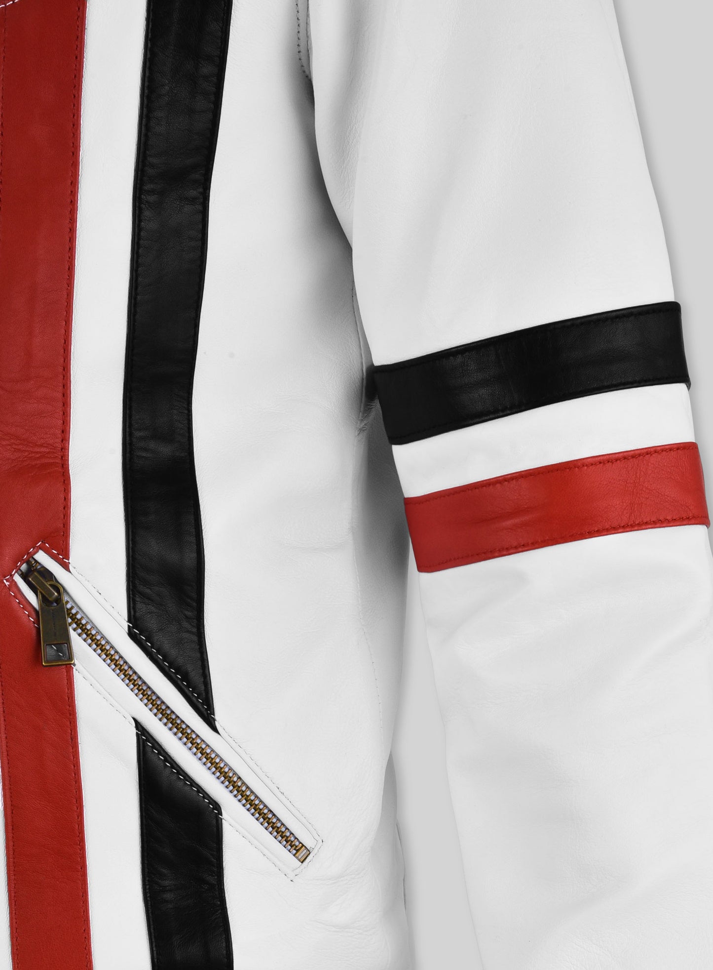 White Leather Jacket #97