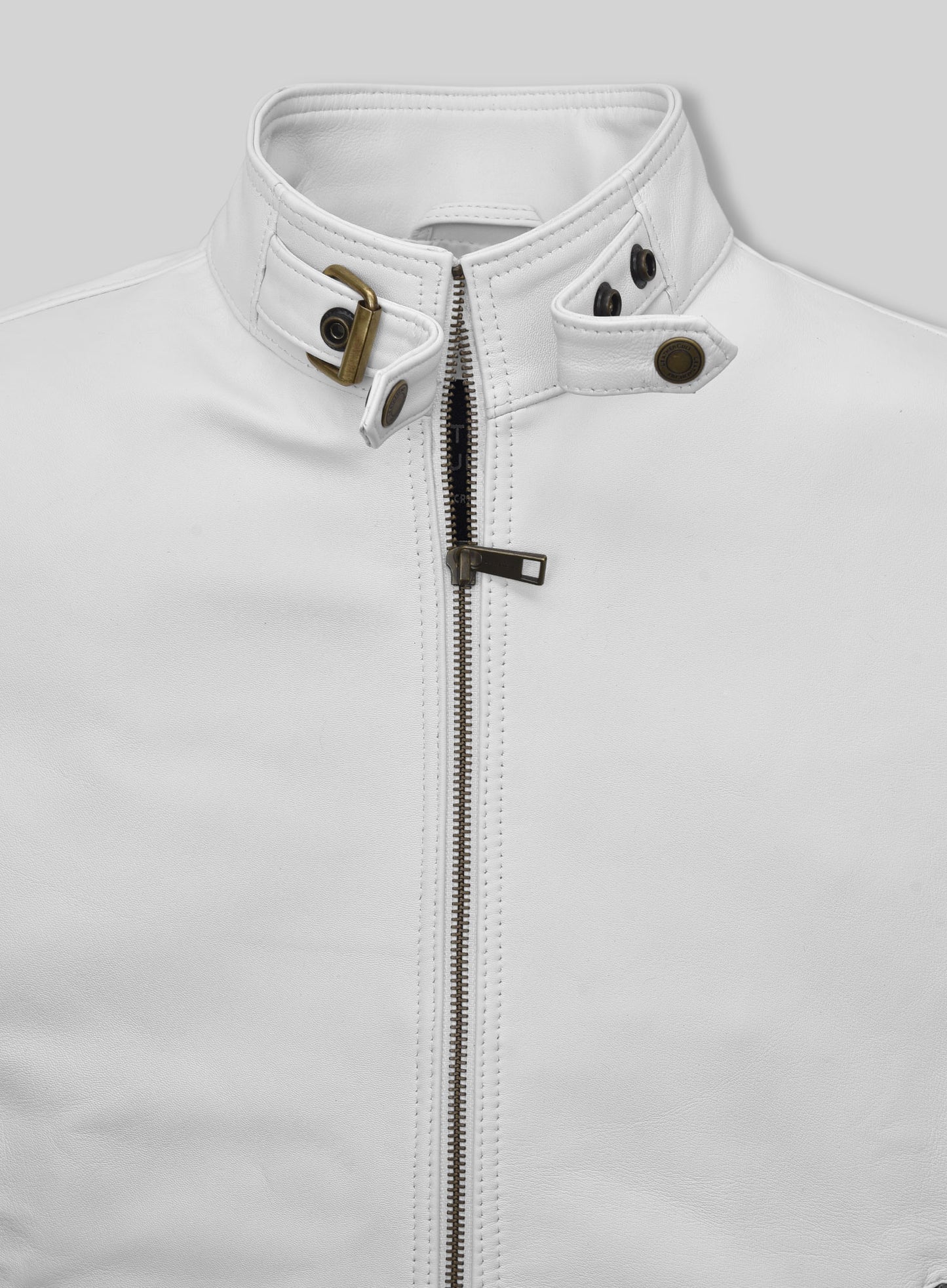 White Leather Jacket #905