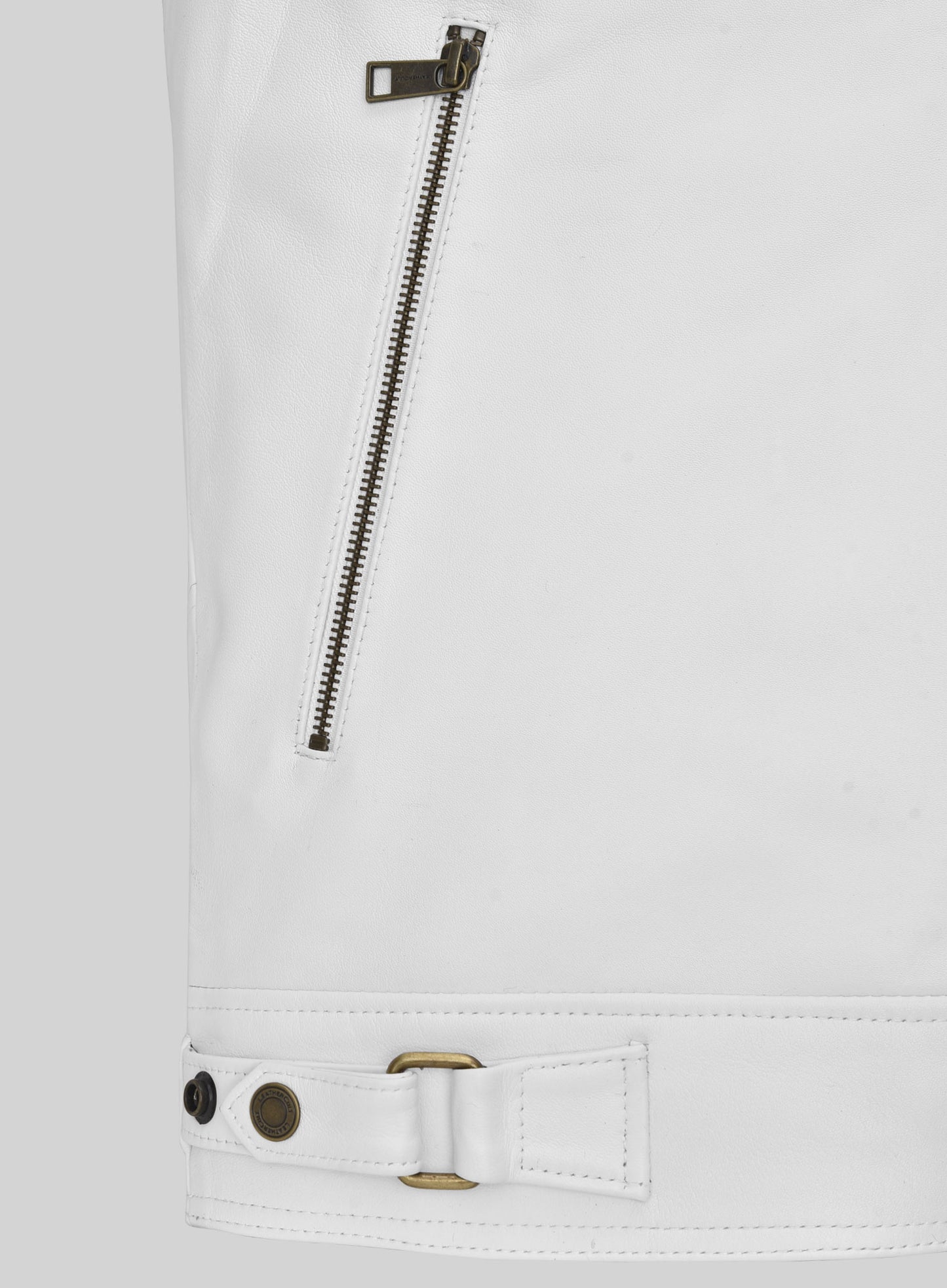 White Leather Jacket #905