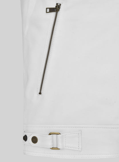 White Leather Jacket #905