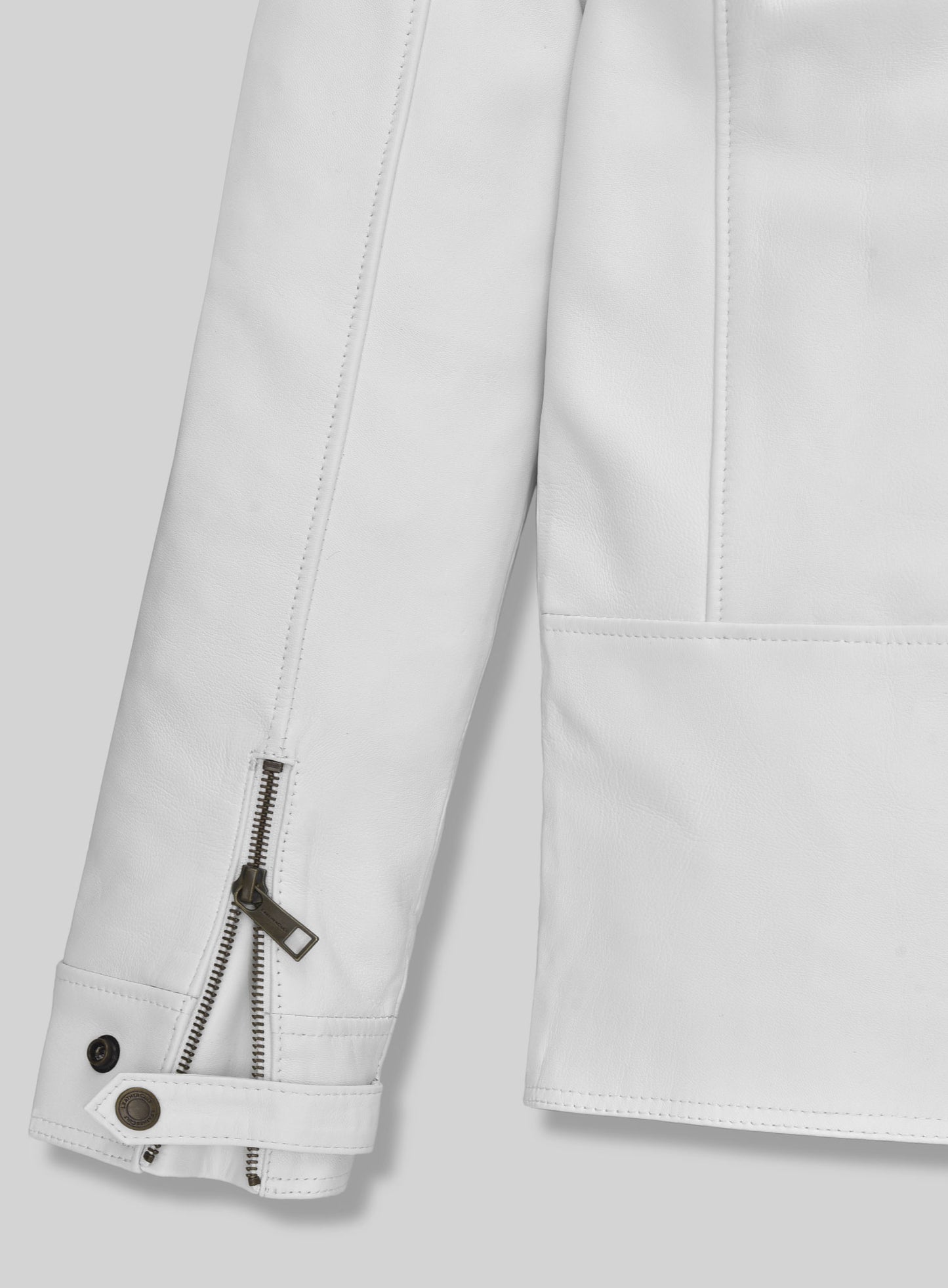 White Leather Jacket #905