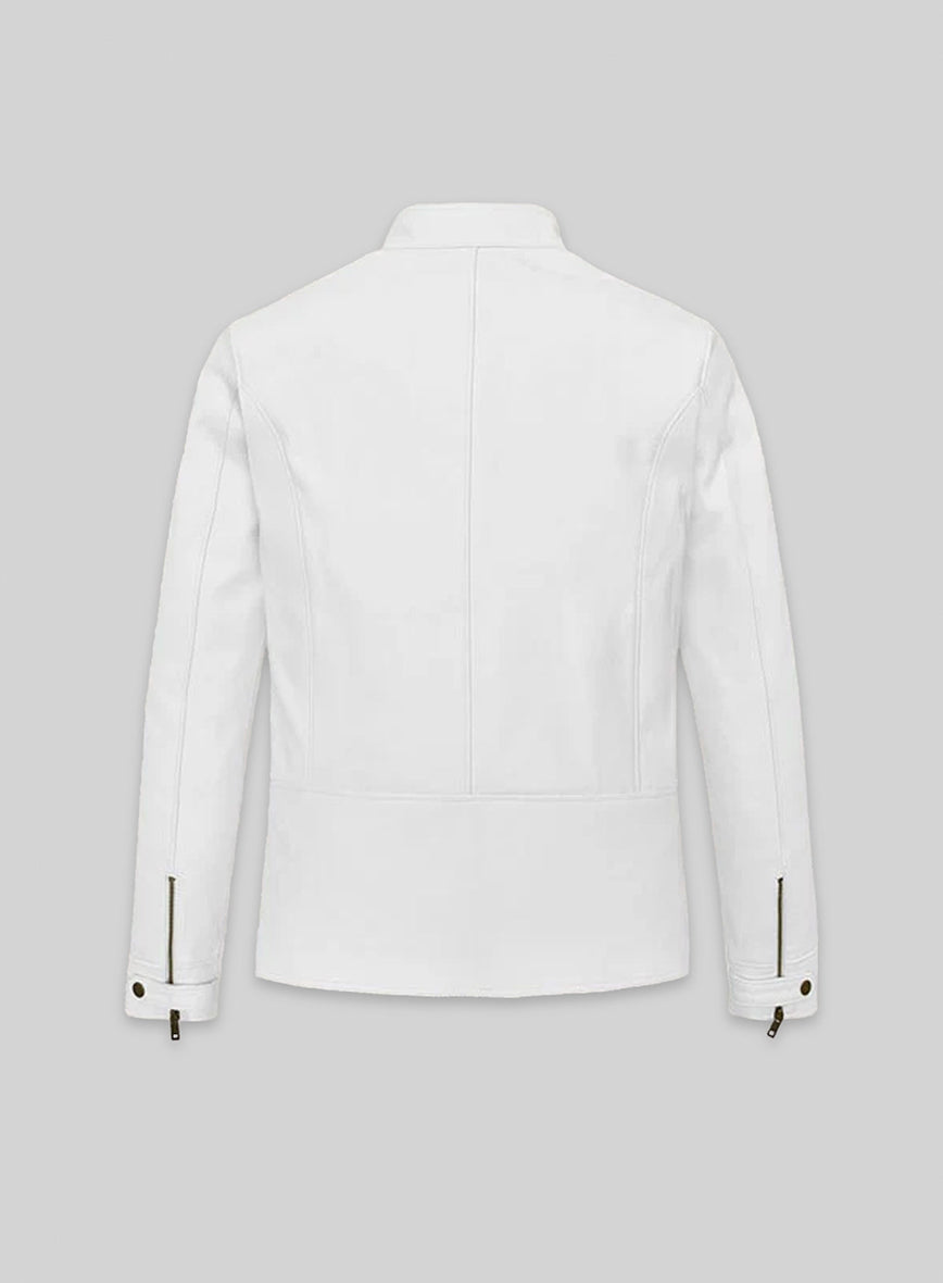 White Leather Jacket #905
