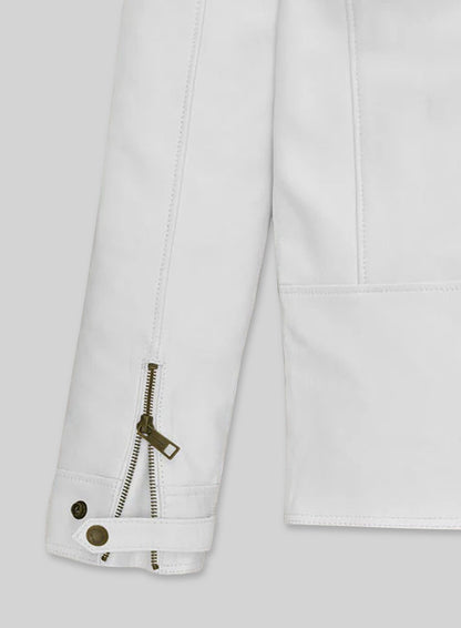 White Leather Jacket #905
