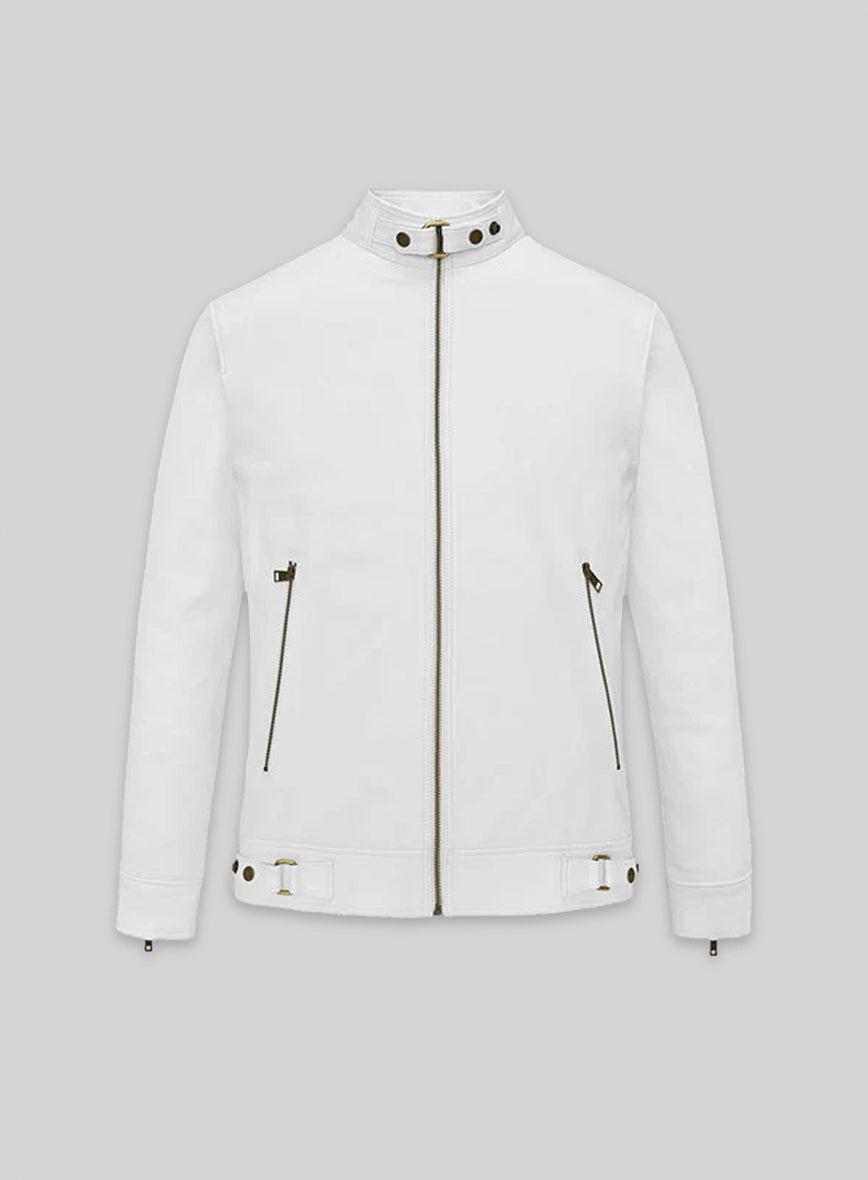 White Leather Jacket #905