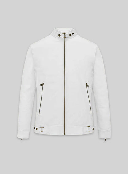 White Leather Jacket #905
