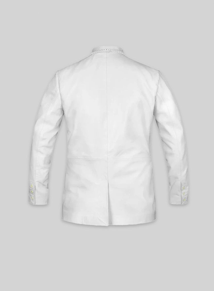 White Medieval Leather Blazer