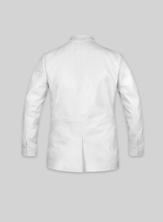 White Medieval Leather Blazer
