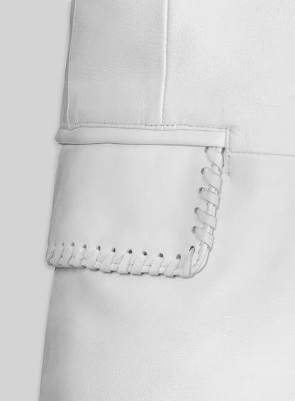 White Medieval Leather Blazer