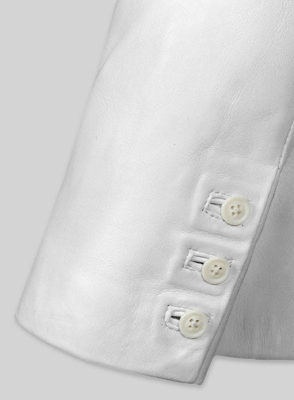 White Medieval Leather Blazer
