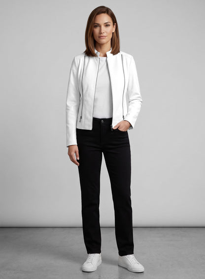 White Python Leather Jacket # 230