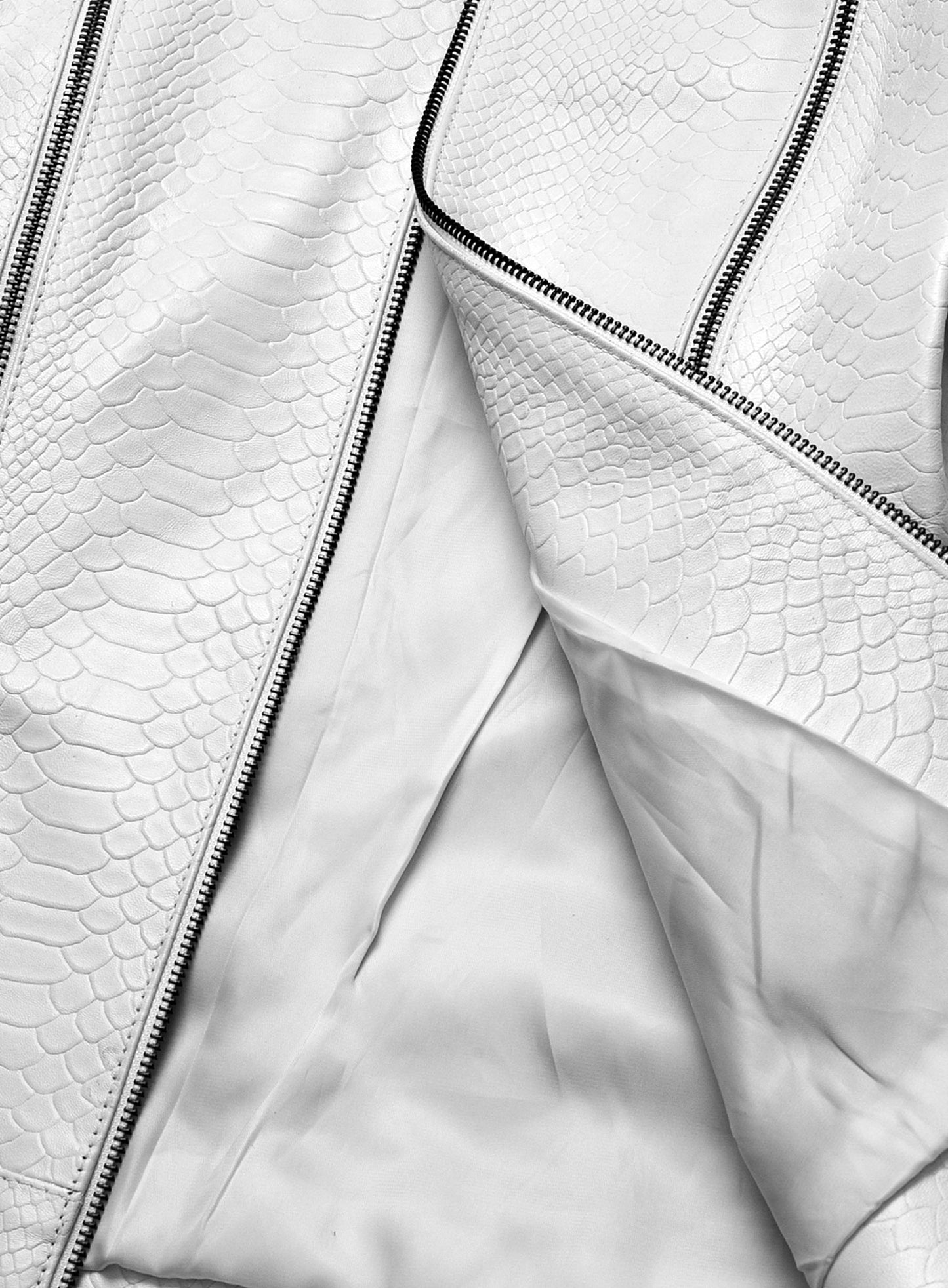 White Python Leather Jacket # 230