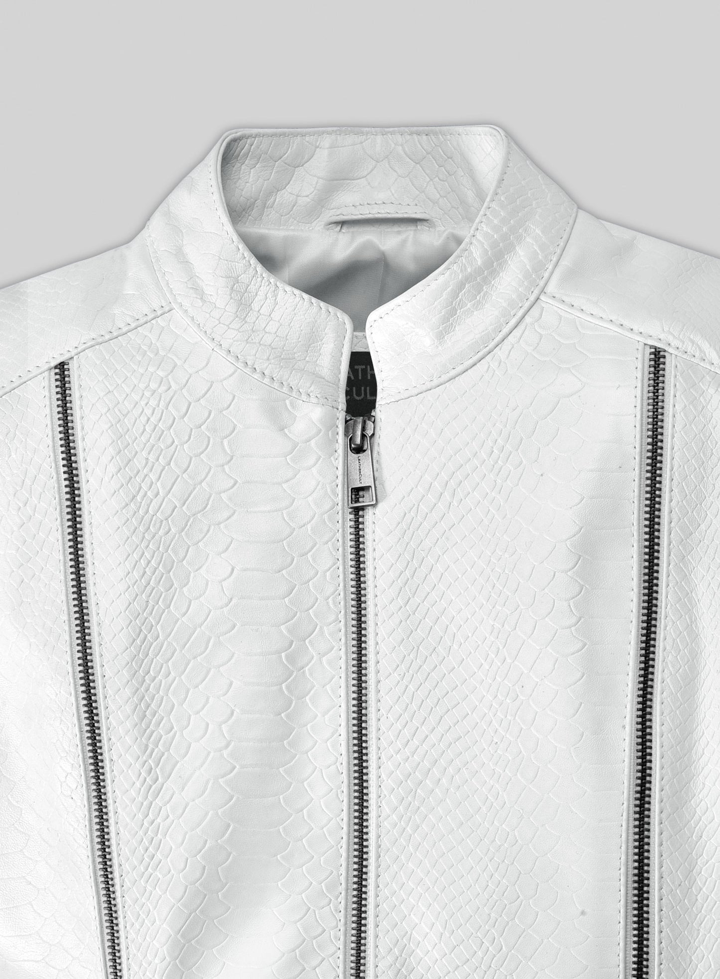 White Python Leather Jacket # 230