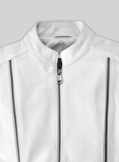White Python Leather Jacket # 230