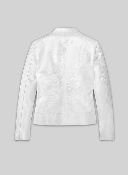 White Python Leather Jacket # 230