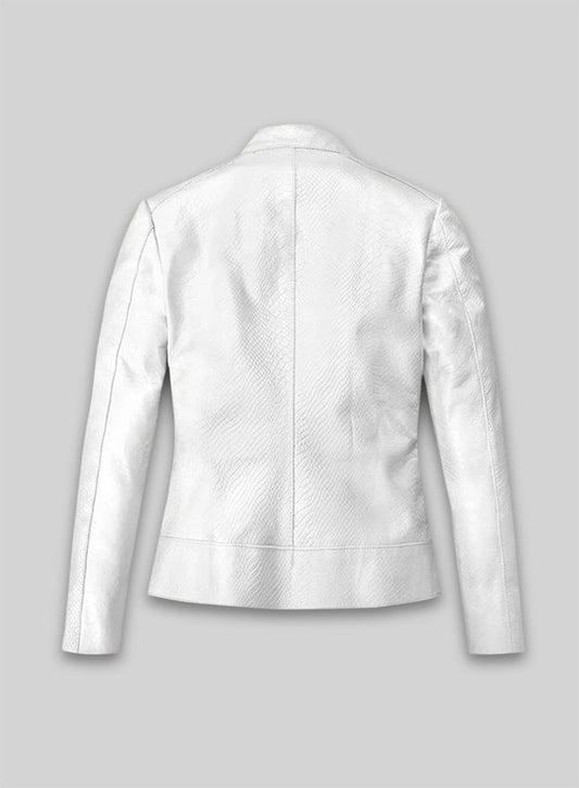 White Python Leather Jacket # 230