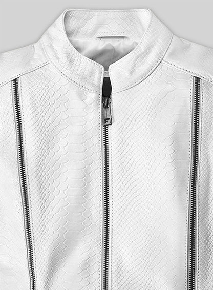 White Python Leather Jacket # 230