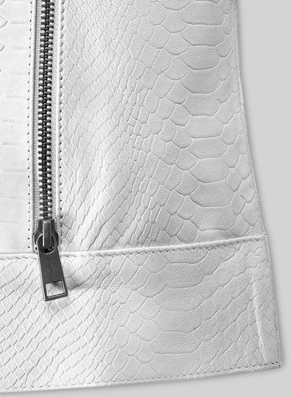 White Python Leather Jacket # 230