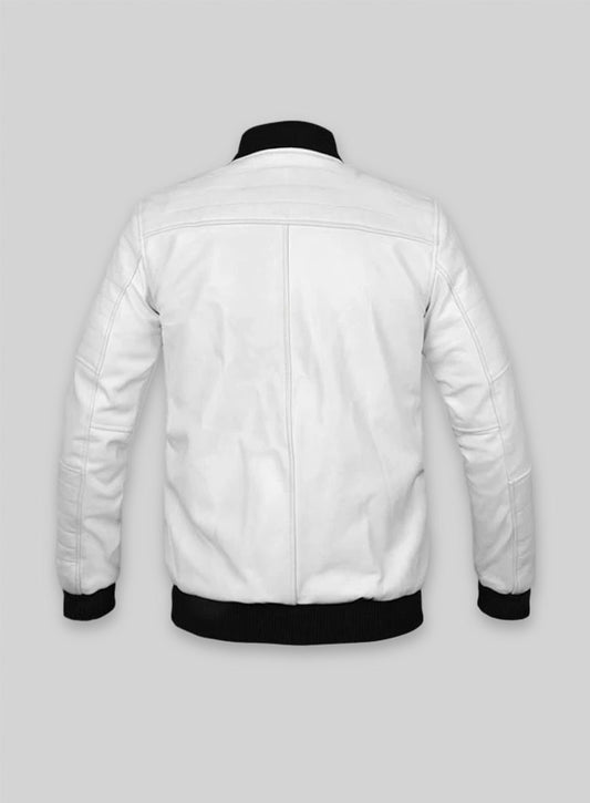 White Leather Jacket # 642