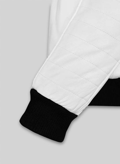 White Leather Jacket # 642