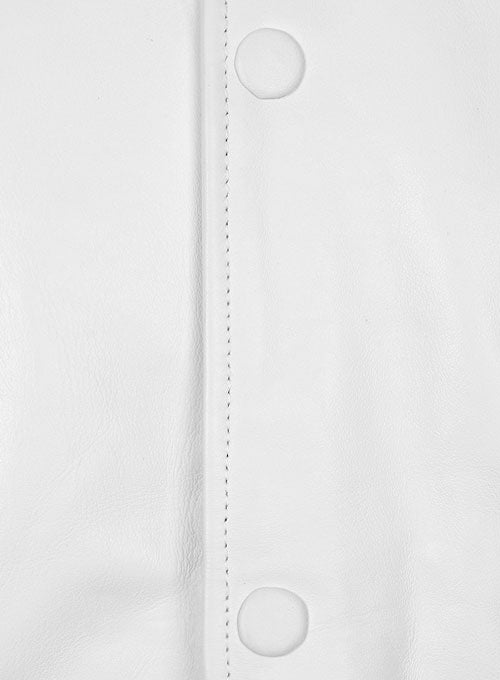 White Leather Jacket # 642 - LeatherCult