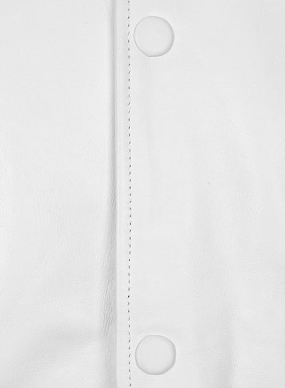 White Leather Jacket # 642 - LeatherCult