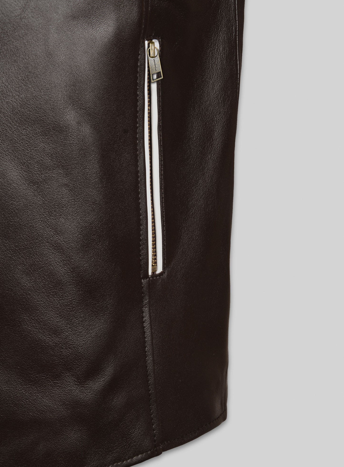 White Stripe Leather Jacket # 100