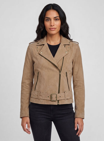 Wiella Biker Suede Leather Jacket