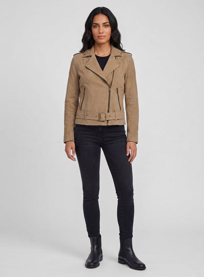 Wiella Biker Suede Leather Jacket