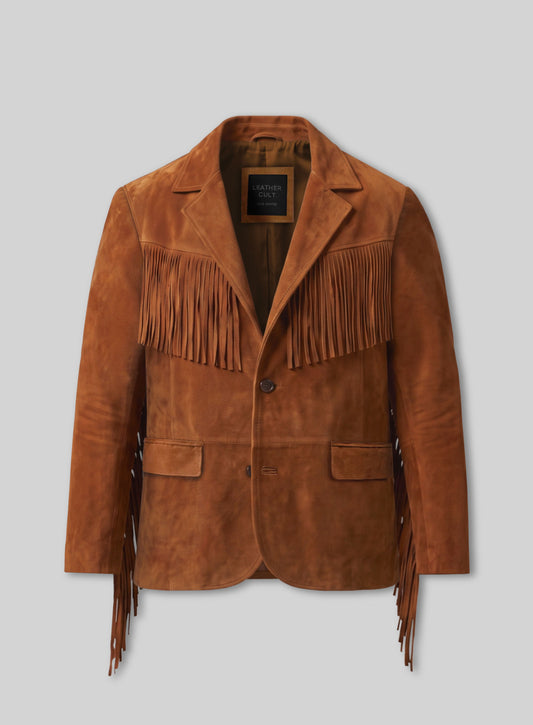 Wild West Fringe Suede Leather Blazer