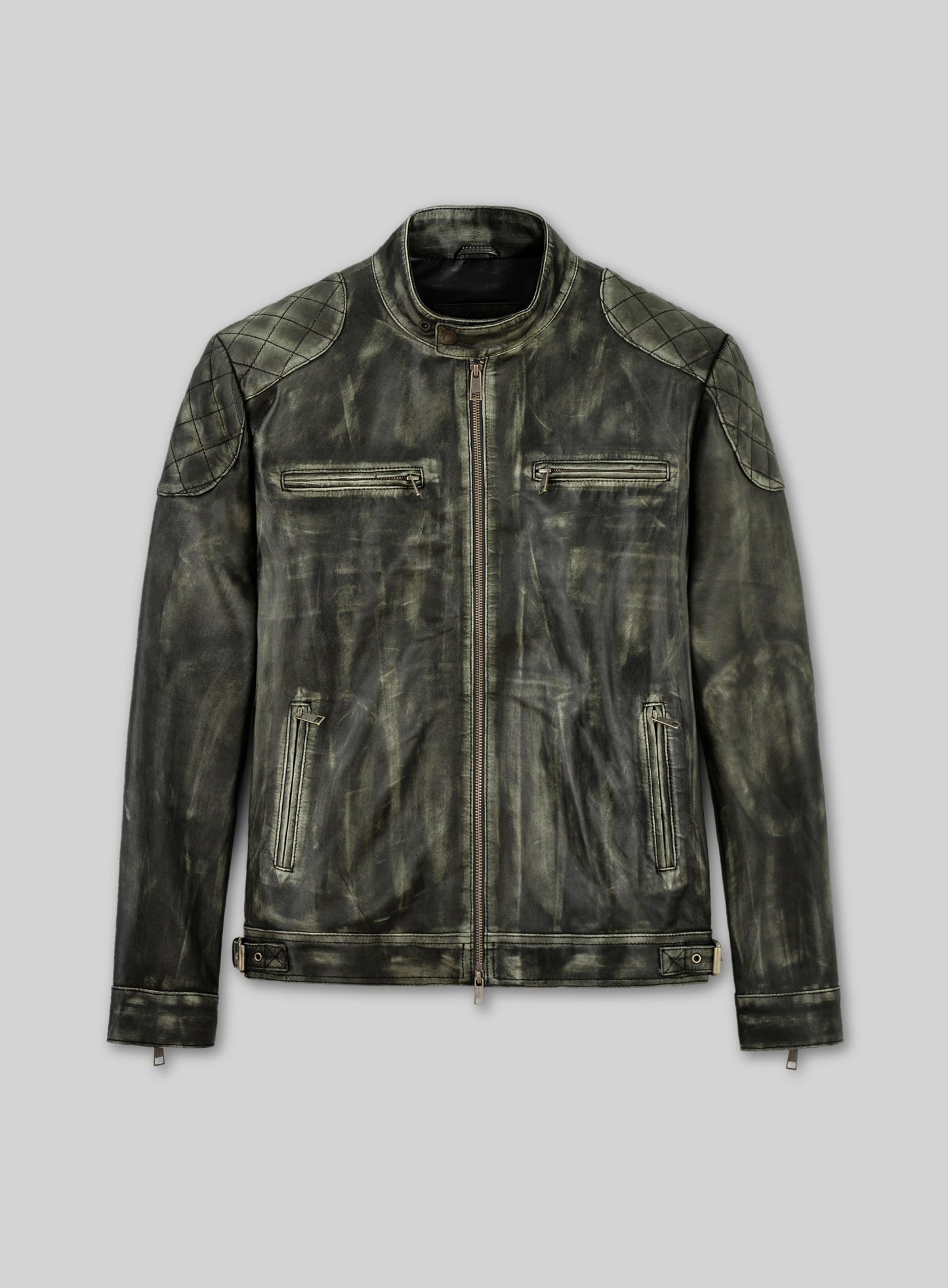 William Charcoal Leather Jacket
