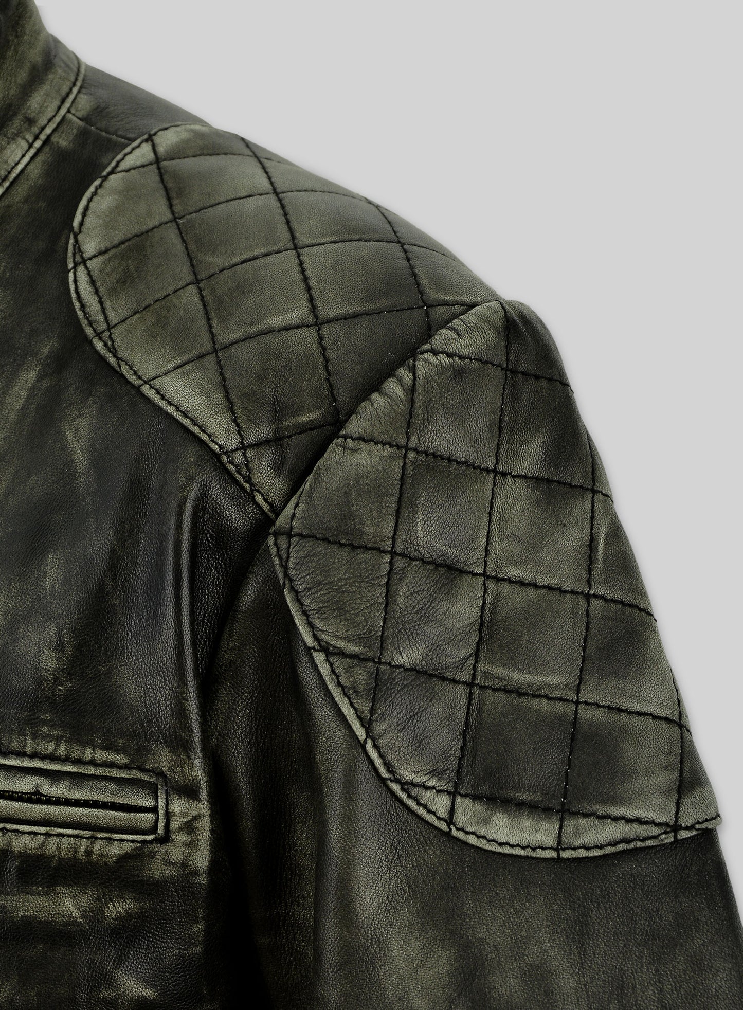 William Charcoal Leather Jacket