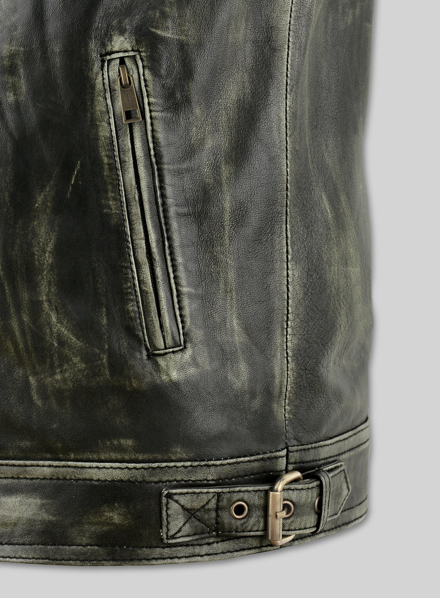 William Charcoal Leather Jacket