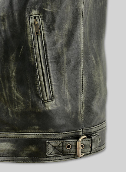 William Charcoal Leather Jacket