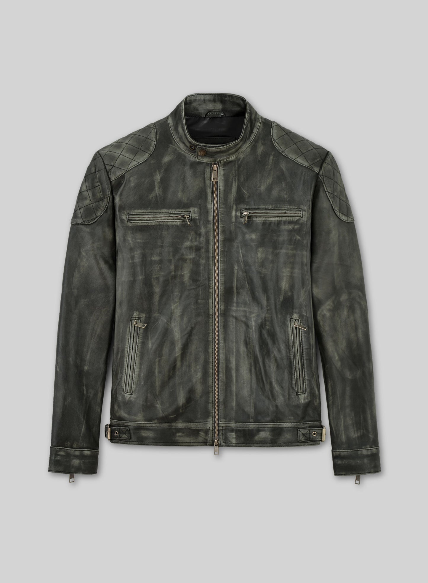 William Charcoal Leather Jacket