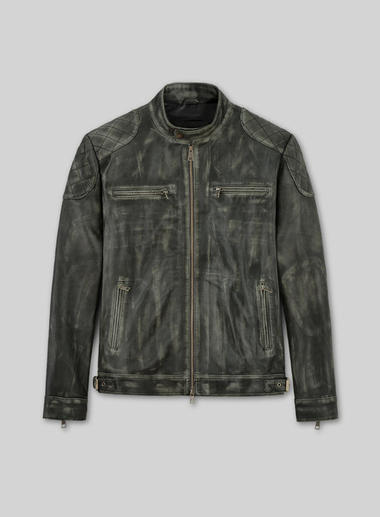 William Charcoal Leather Jacket