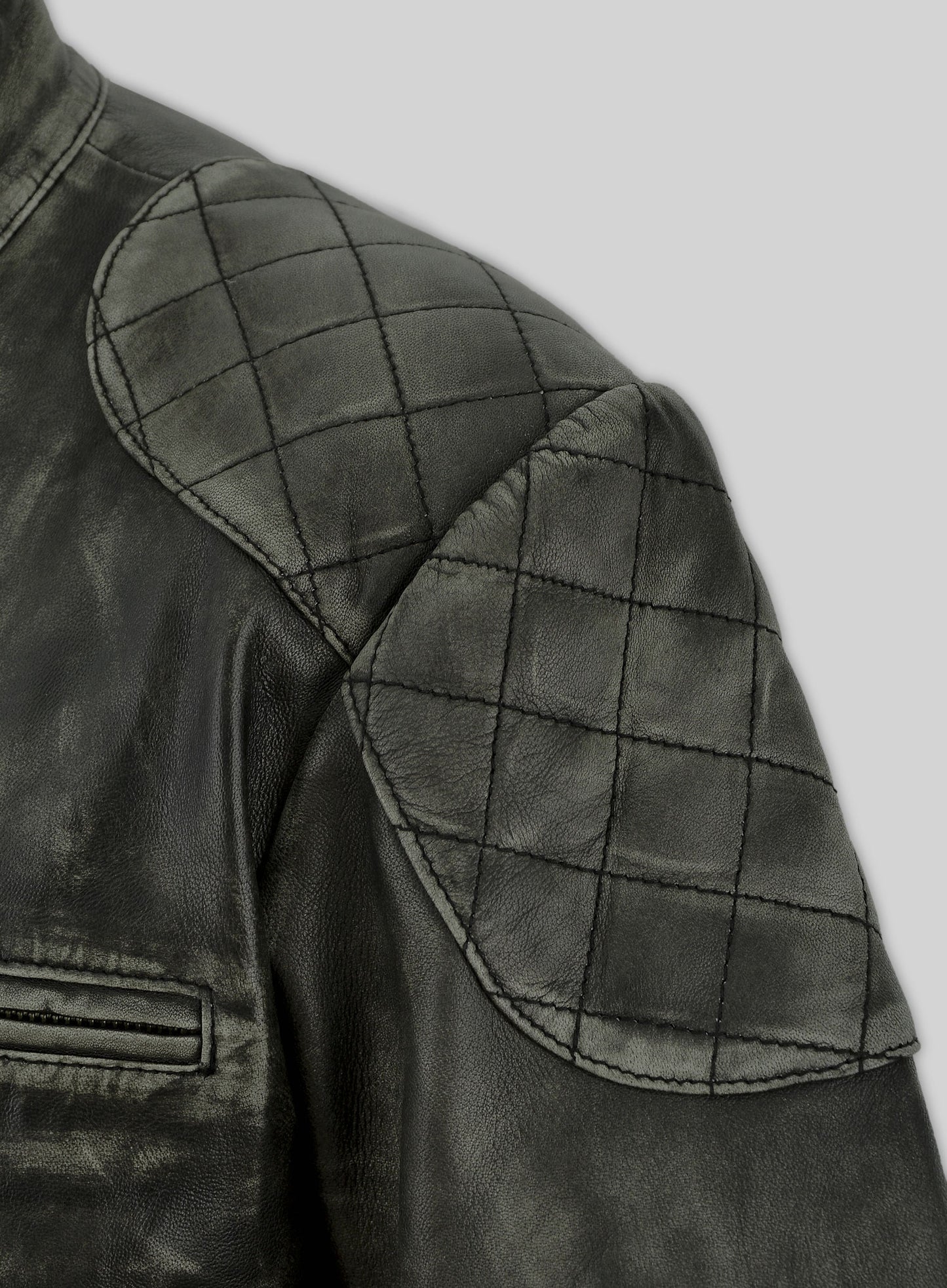 William Charcoal Leather Jacket