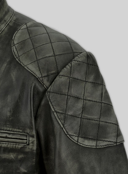 William Charcoal Leather Jacket