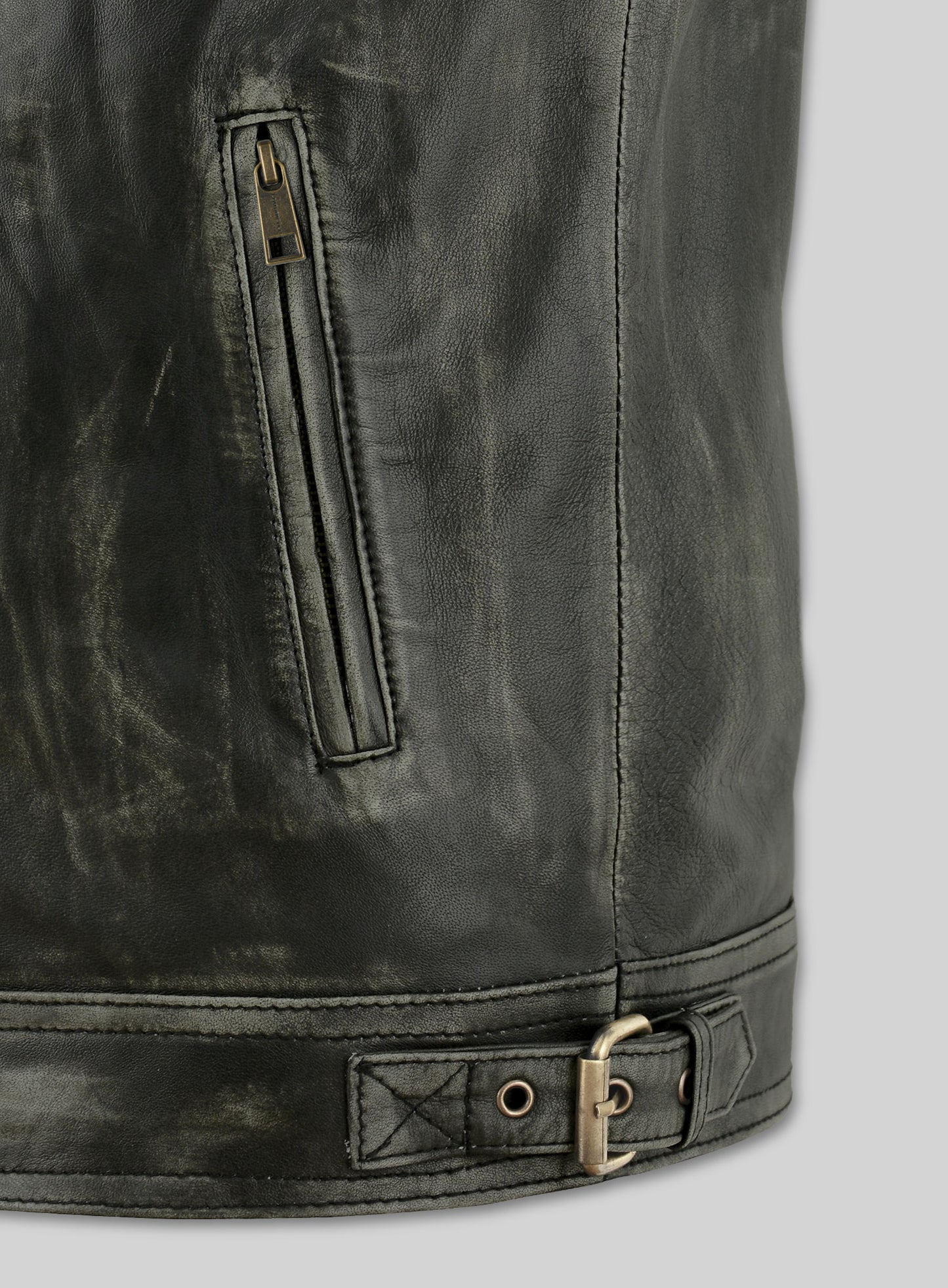William Charcoal Leather Jacket