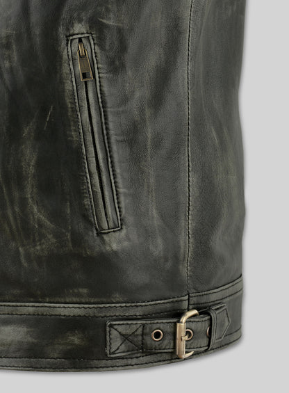 William Charcoal Leather Jacket