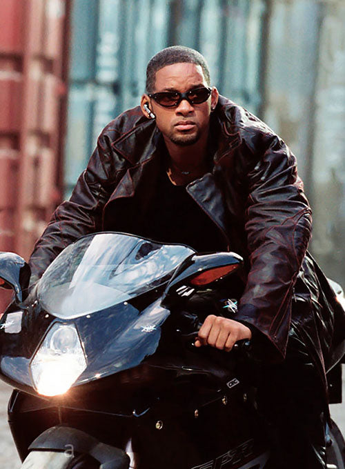 Will Smith I Robot Leather Trench Coat - LeatherCult