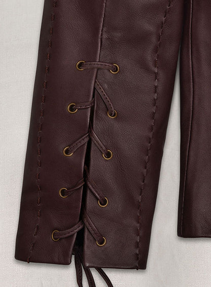 Wine Jaime Lannister GOT Leather Jacket - LeatherCult