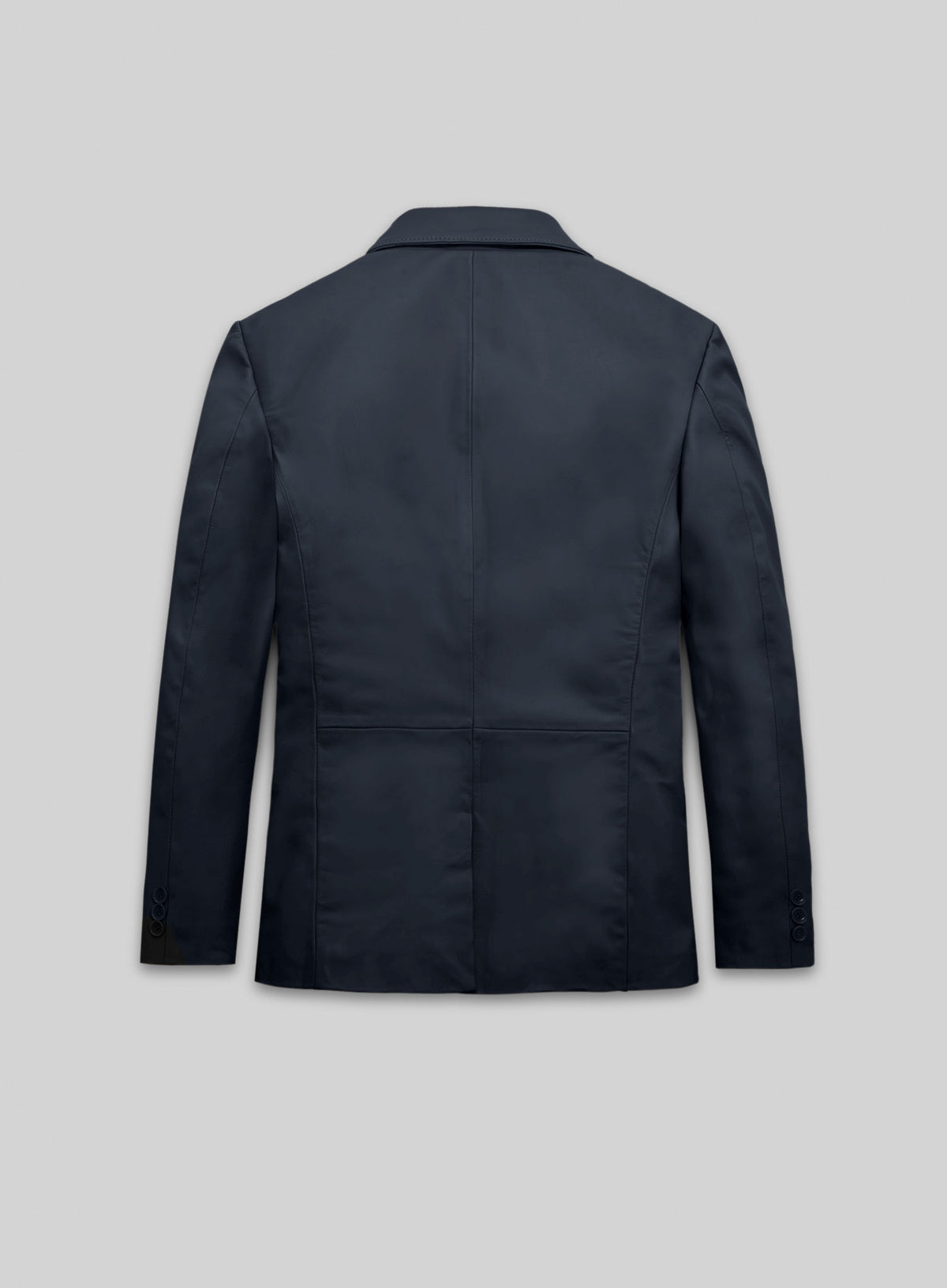 Winsor Blue Lambskin Leather Blazer