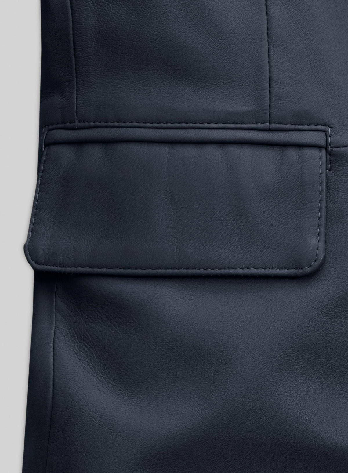 Winsor Blue Lambskin Leather Blazer