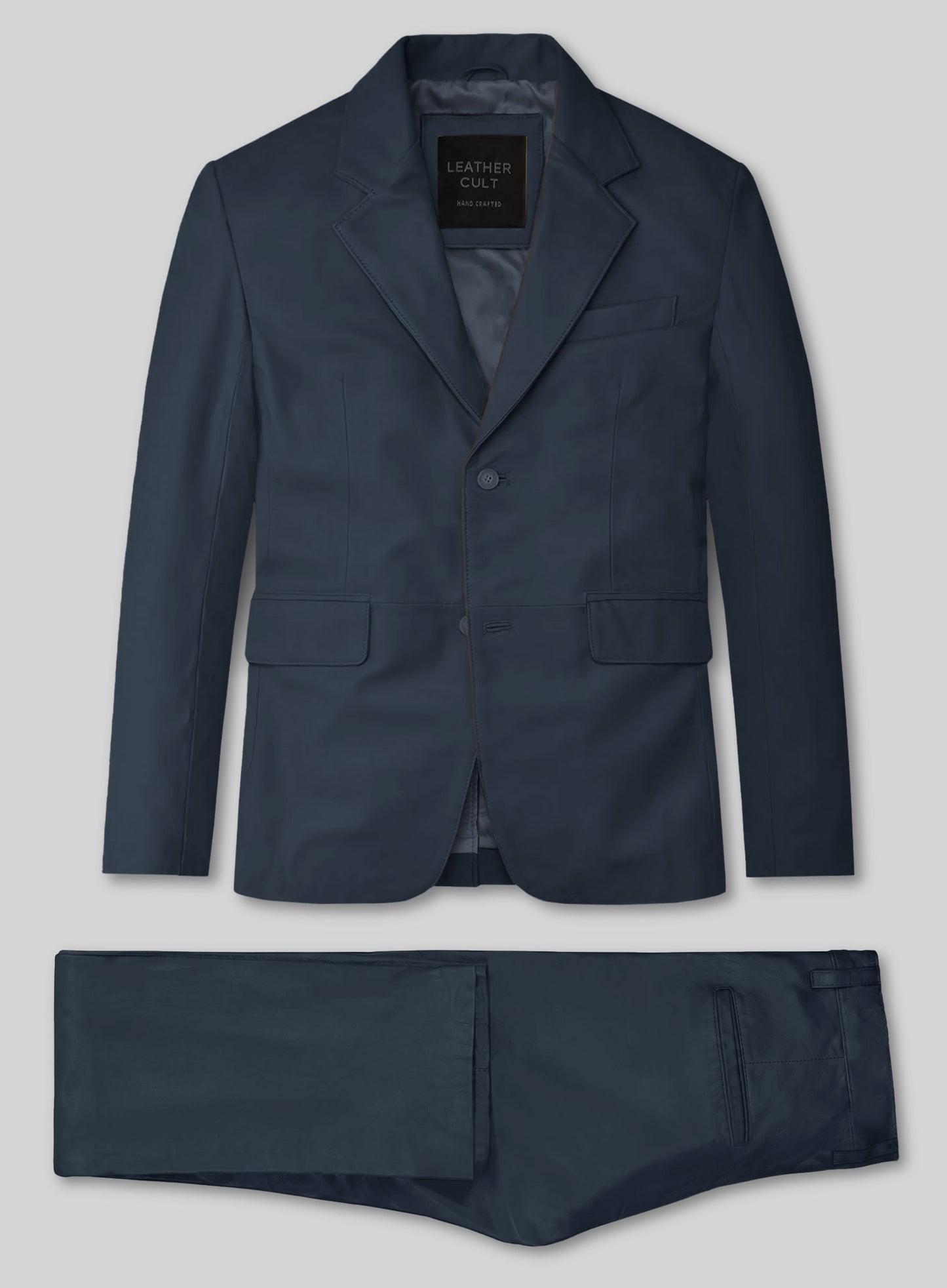 Winsor Blue Lambskin Leather Suit